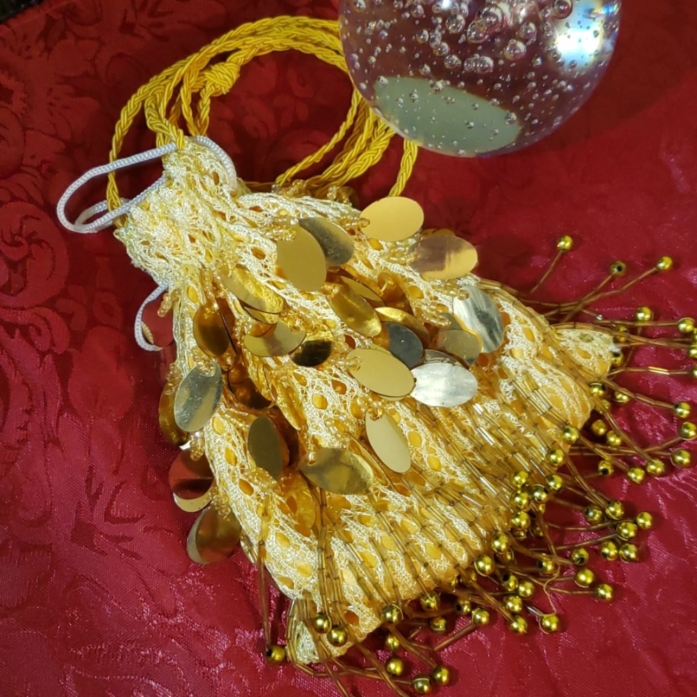 Yellow Small Bucket Bag with Strap